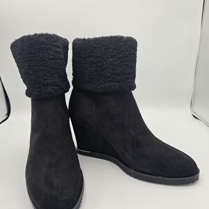 DKNY Black Suede Winter Boots